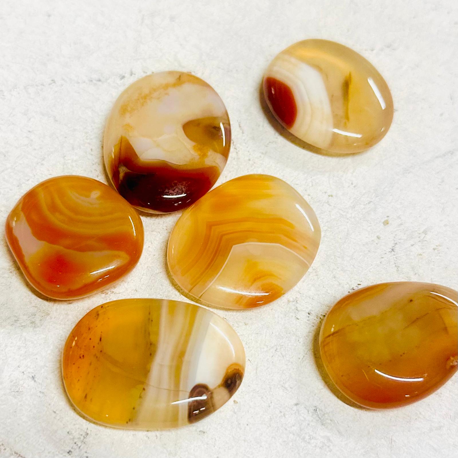 Pocket Palm Stone - Carnelian Pocket Palm Stone - Carnelian